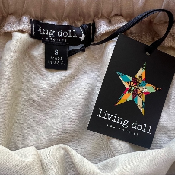 Living Doll LA Womens Mini Skirt Champagne Tulle Fairy Size Small NEW Whimsygoth - Picture 6 of 7